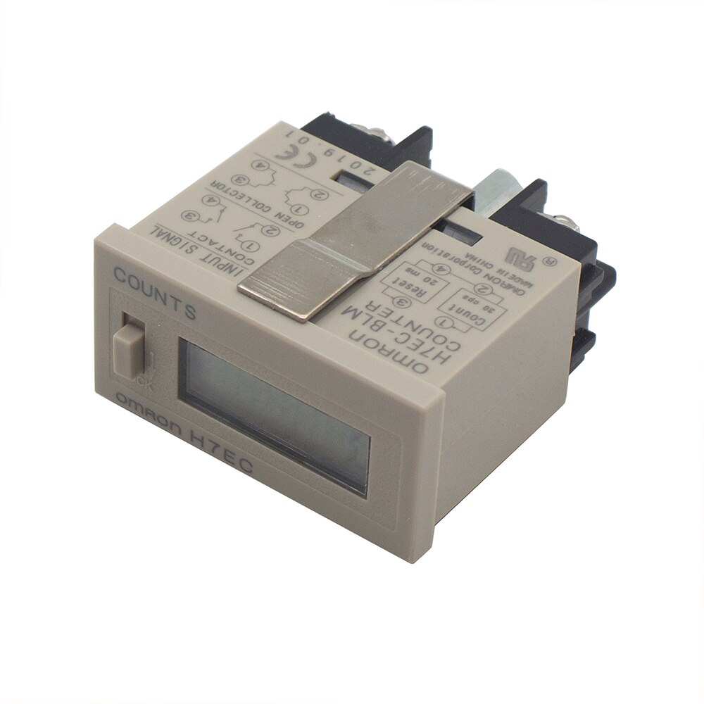 Non-Voltage 6 Digits Electronic LCD Display Screw Terminal Resettable Time Range Totalizing Counter H7EC-BLM 0-999999 hours