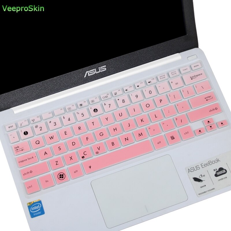 Laptop Toetsenbord Guard 11.6 Toetsenbord Cover Skin Voor Asus Vivobook E203M E203 E203Na Eeebook E203Ma E200Ha S200E E12 11'': fadepink