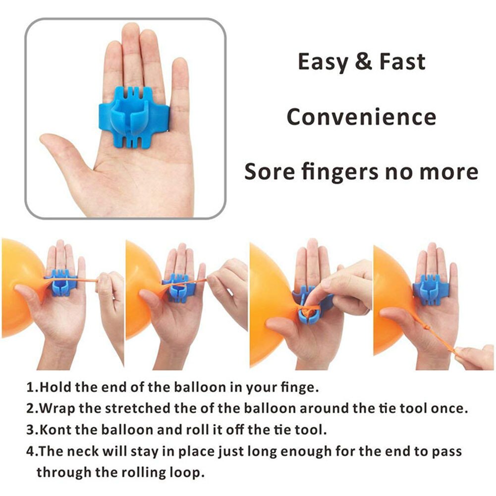 Balloon Knotter Plastic Ballnoon Knot Tying Tool For Latex Balloons Party Wedding Supply
