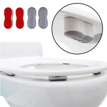 Almohadilla de protección para asiento de inodoro, accesorios de baño, parachoques de repuesto a prueba de golpes, adhesivo fuerte, 4 piezas
