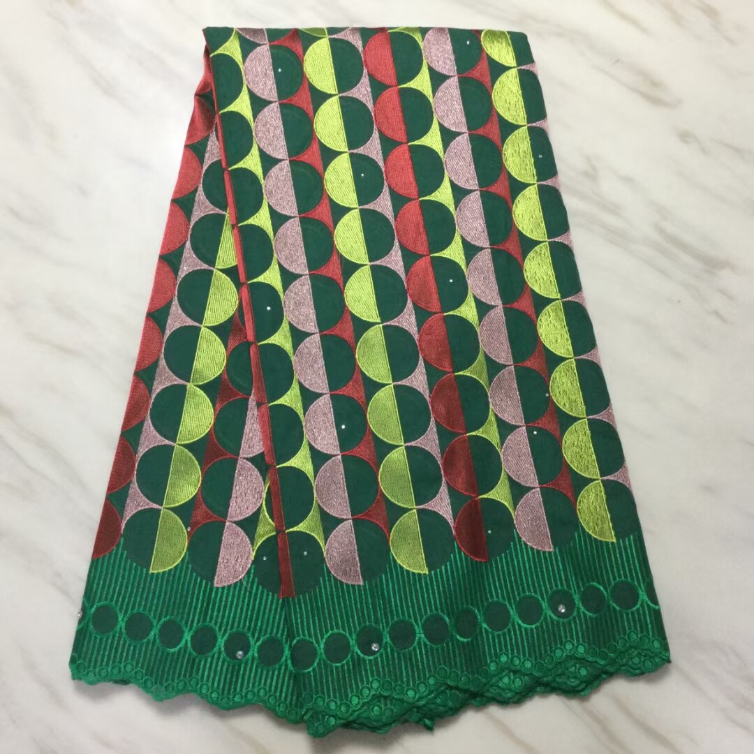 Tela de encaje de gasa de algodón suave y seco, tejido clásico de , colores combinados, africano, suizo, para vestidos de , _ X: as Picture7