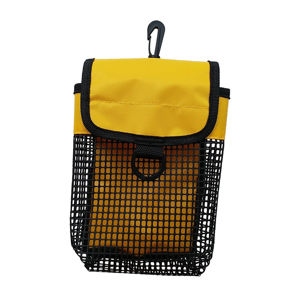 Bolsa de engranaje de malla para carrete de buceo, boya de marcador de seguridad SMB y otros equipos de buceo: YELLOW