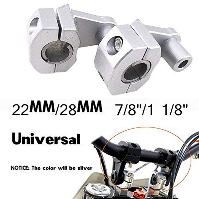 Motorfiets Stuur Riser Universele 7/8 Inch 22Mm Aluminium Handvat Bars Mount Klemmen Riser Voor Yamaha Honda Kawasaki Suzu