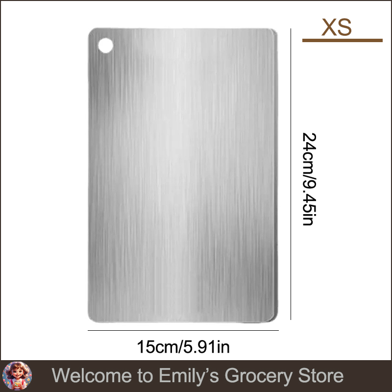 Antibacterial and Mildew-proof 304Stainless Steel Double-sided Food-grade Fruit Cutting Board Suitable for Various Cooking Tasks: Red