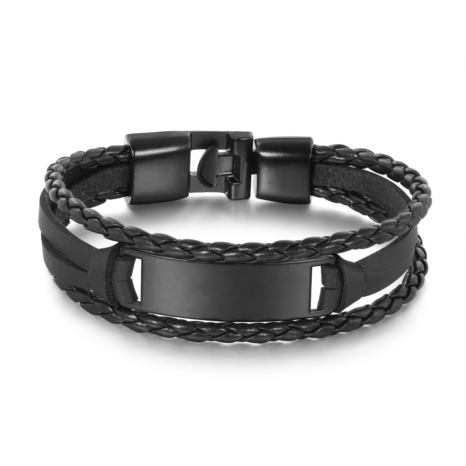 Europese Punk Pu Lederen Armband Met Smooth Tag Voor Vrouwen/Mannen Sieraden 20Cm: Color 6