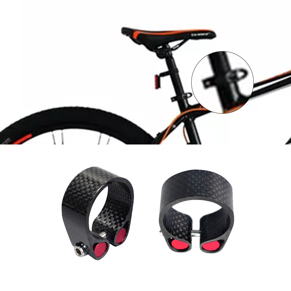 Mountain Bike Repair Mount Bracket Cycling Carbon Fiber Practical Outdoor Durable Nut Fastener Seat Post Clamp