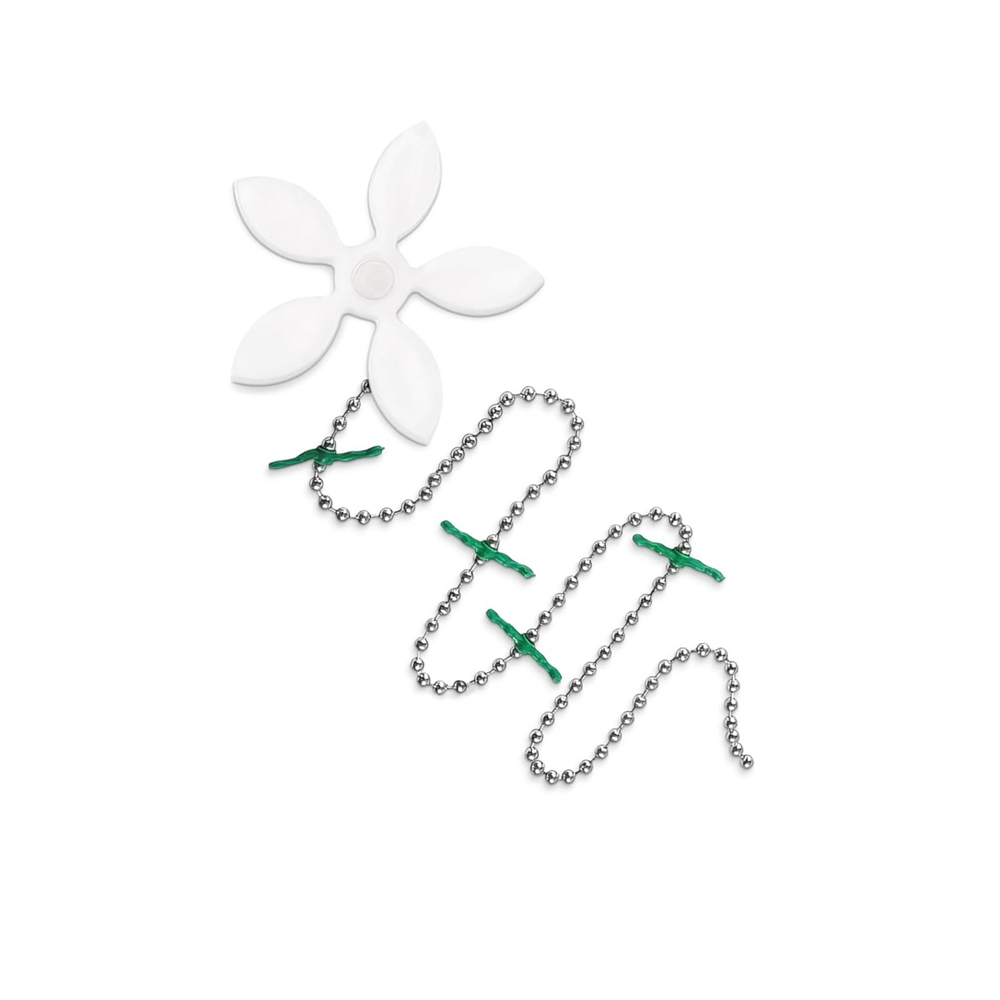 1/5/10 Stück Blumenform Duschablauf Waschbecken Entferner Haarfilter Kette Haken Fänger Sieb Haarschlinge für Badezimmer Küche Badewanne: Weiß