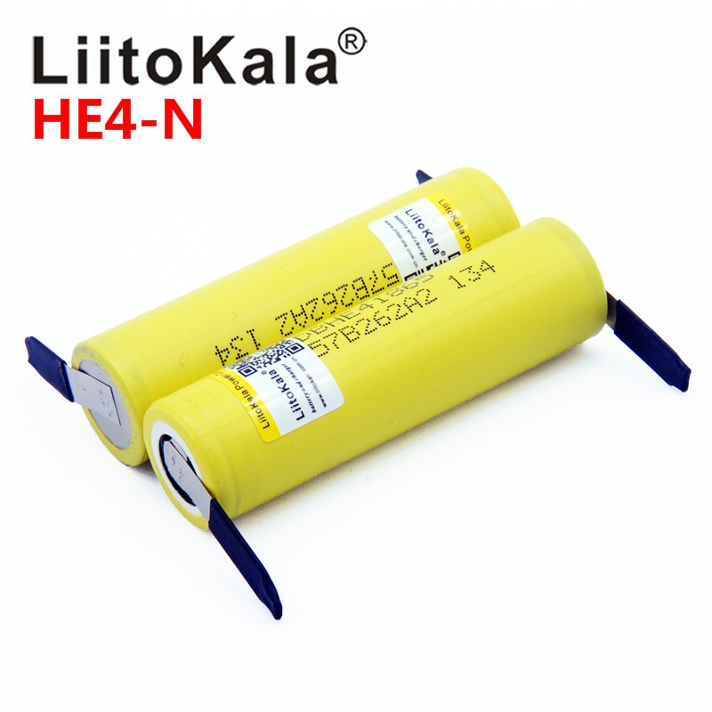 Liitokala 100% Originele 18650 He4 3.6V Batterij 2500 Mah 20A 35A Hoge Afvoer HE4 18650 Batterij Power Tools + diy Nikkel