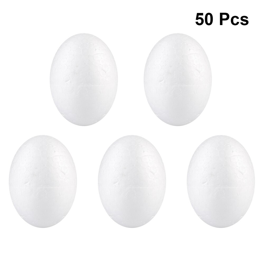 50pcs 6cm Durafoam Eggs Styrofoam DIY Easter Egg Crafts Eggs