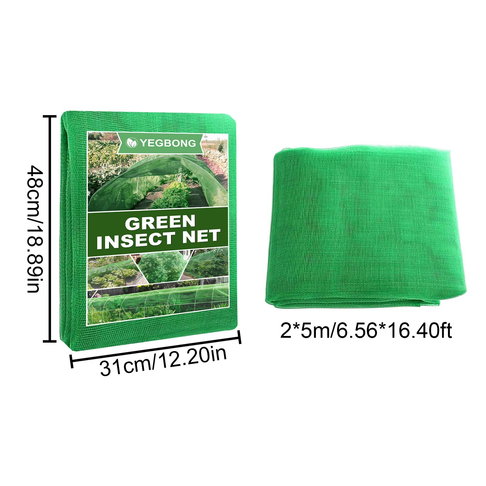 Garden Vegetable Insect Net 2*5m Cover Plant Flower Care Protection Network Greenhouse Vegetable Insect Net UV resistant Green