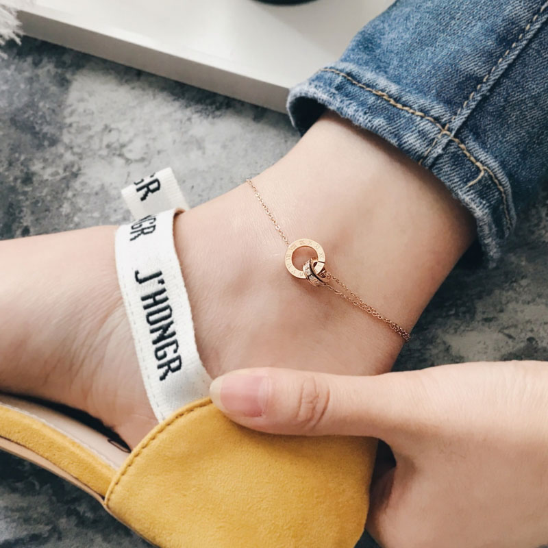 Goud Zilver Kleur mode Enkelbandje Armband op De B... – Vicedeal
