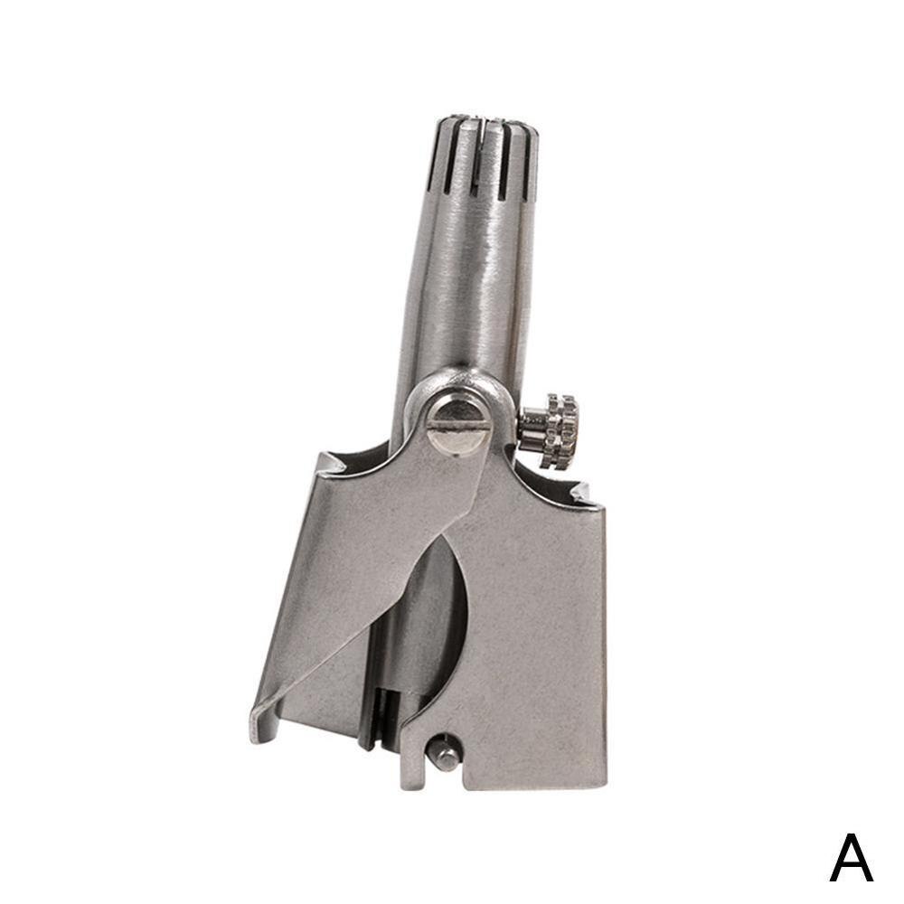 Manual Stainless Steel Washing Nose Trimmer Device Mechanical Ear Nose Hair Trimmer Shaving And Hair Removal Tools Woman: Matte silver