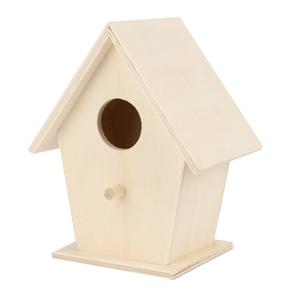 Bird House Nest Wall-Mounted Wooden Outdoor Bird Nest Birdhouse Wooden Box Bird Cage Parrot Cage#35