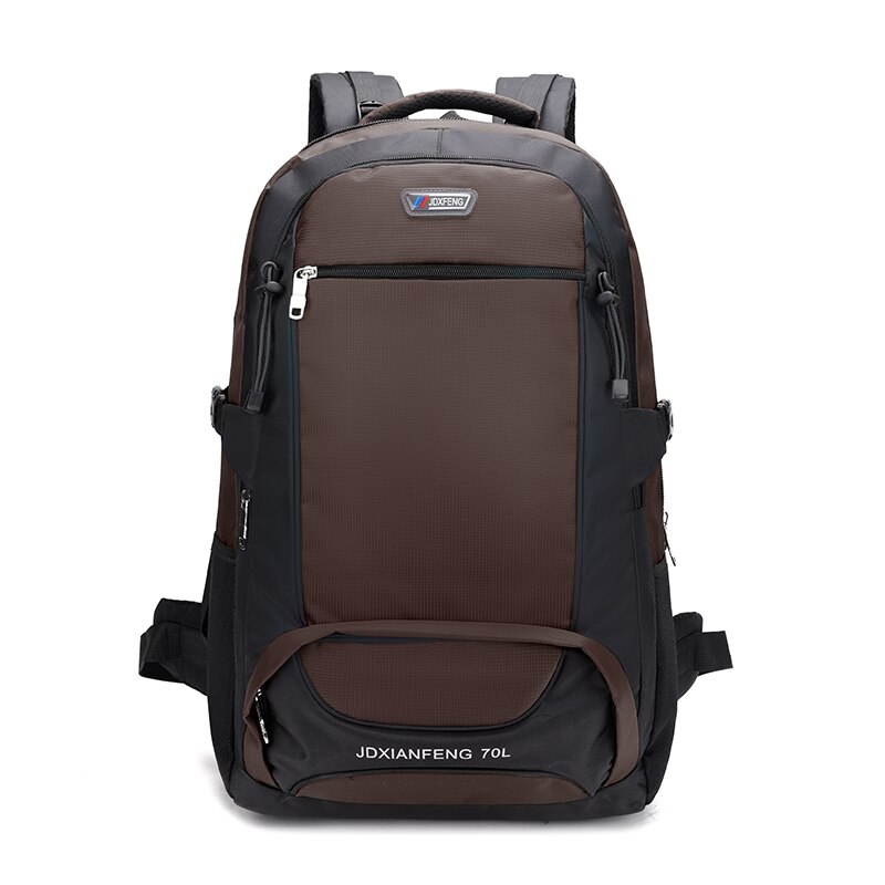 Outdoor Camping Mountaineering Travel Bag Men's Thickened Nylon Waterproof Luggage Bag Sports Bag: Brown