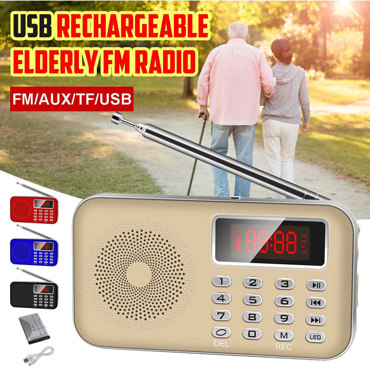 Digital FM Radio Micro SD/TF USB Disk Mp3 Radio LCD Display Internet Radio with Speaker