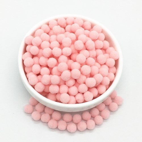Ljusrosa vit pompom päls hantverk gör-det-själv mjuka pom poms hantverk pomponer boll bröllop dekor lim på tyg tillbehör 8mm to 30mm 20g: 8mm 03 ljusrosa