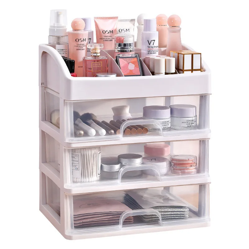 Staubdicht Kosmetik Lagerung Gestell Schreibtisch Organizer Lippenstift Hautpflege Maske Pinsel machen-hoch Schreibtisch Beliebte Kosmetische Lagerung Kasten