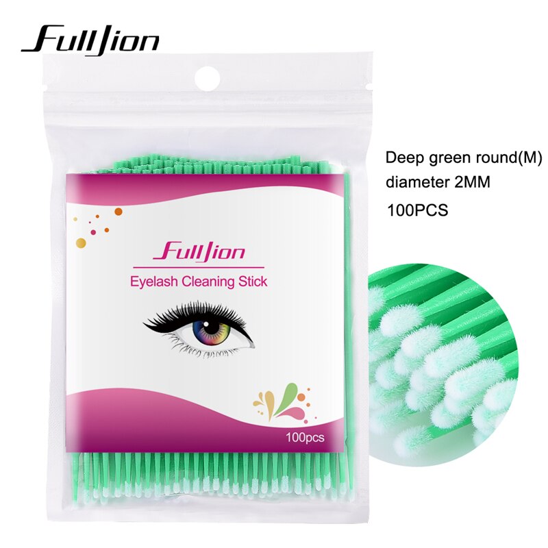 FULLJION 100 stks/zak enten wimper staafwisser speciale wattenstaafje tip lash remover schoonmaken wattenstaafje tattoo wattenstaafje: 04