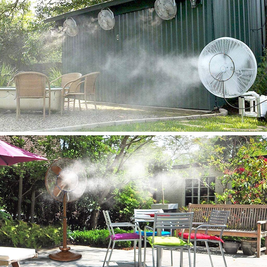 Outdoor Misting Cooling System Kit For Greenhouse Garden Patio Waterring Irrigation Mister Line Ring Mist Garden 3m Hose#ljc