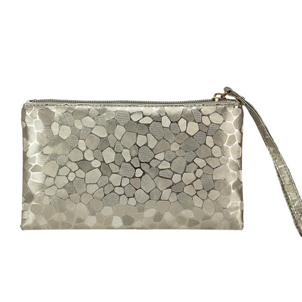 Monedero de piel para mujer, moderno, sencillo, con de piedras, Vintage, 6: Caqui