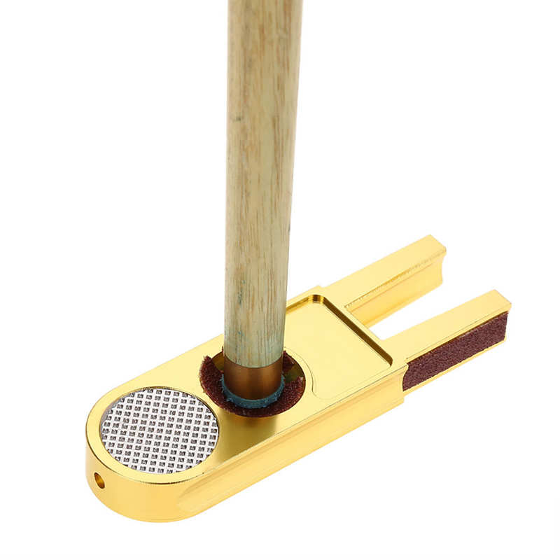 U-shape Billiards Pool Cue Tip Trimmers Tapper Muti-functional Dime Shaper Nickel Shaper Trimmer Cue Tip Burnisher Repair Tool