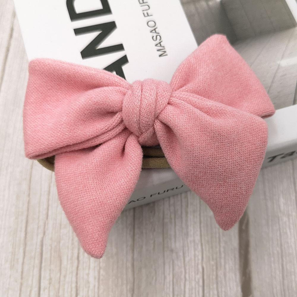 Baby Hoofdband Bow Hoofdbanden Voor Meisje Wollen Hoofd Band Dunne Nylon Haarband Pasgeboren Fotografie Props Peuter Haaraccessoires: 2