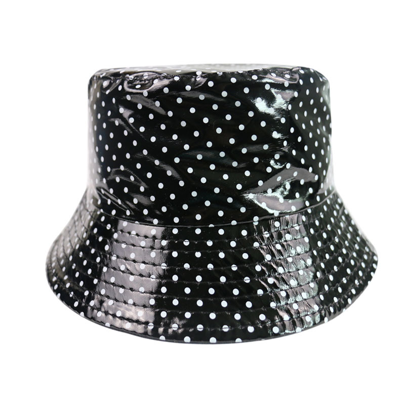 Reversible Waterproof Bucket Hat For Women Rain hat Fishing Dot Caps Hat Two Side Cap Female H3