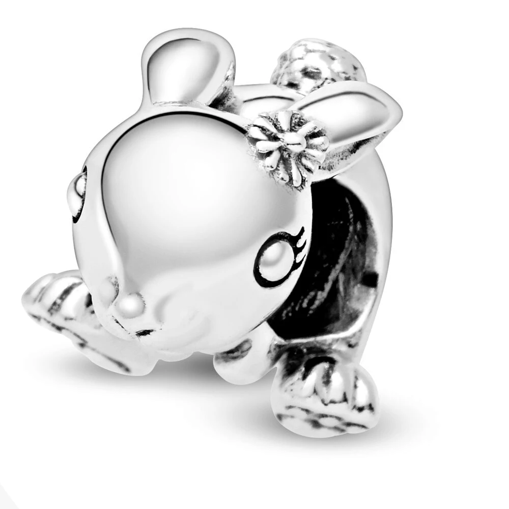 Lindo conejo mascota Nini Charm Bead Fit Pan pulseras DIY mujer joyería