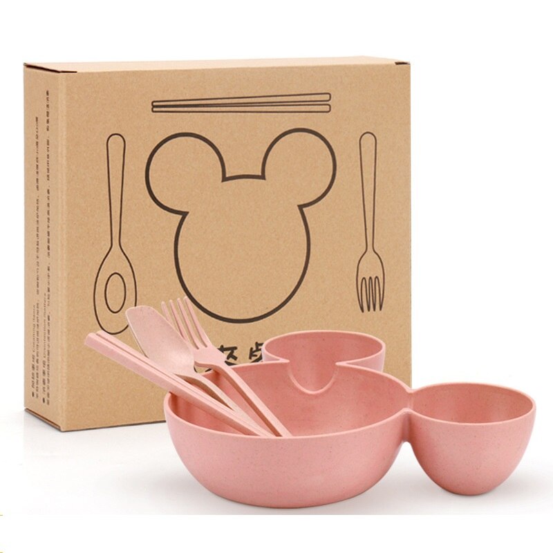 1 set forma encantadora de paja de trigo de condimento de vinagre de soja salsa vegetal sal aperitivo plato pequeño suministros de cocina: Pink