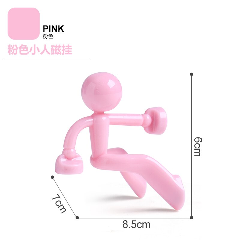 Colgador de llaves magnético de dibujos animados para pared, imán de nevera, almacenamiento sin marcado: pink