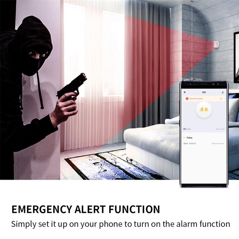 Smart Motion Sensor Wifi Draadloze Automatische Beveiliging Alarm Tuya App Controle Thuis Motion Detector