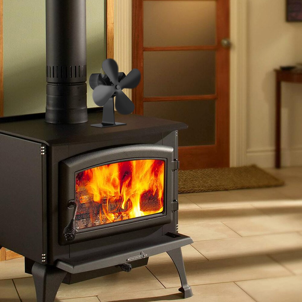 Geen Elektronische Nodig 4-Blade Warmte Aangedreven Kachel Fan Haard Fan Hout Brandende Fan Milieuvriendelijke Voor Efficiënte Warmteverdeling
