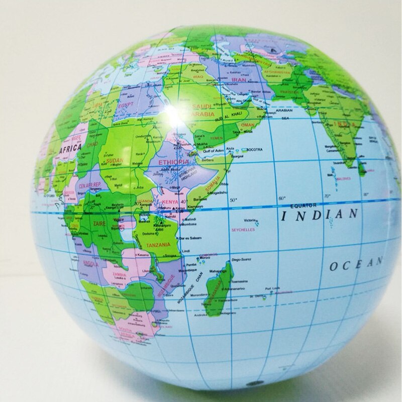 40Cm Opblaasbare Wereldbol Leren Onderwijs Geografie Speelgoed Kaart Ballon Strand Bal Speelgoed Voor Kinderen