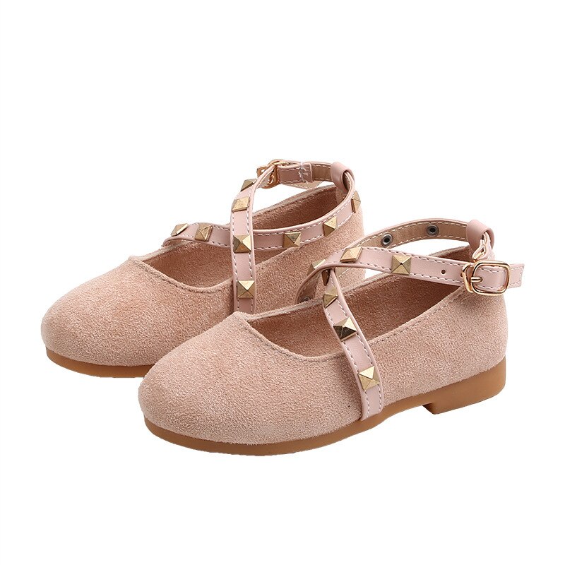 Lente Meisje Schoenen Suède Gladiator Baby Meisje Schoenen Klinknagel Prinses Sandalen Zachte Tong Meisje Schoenen Peuter d01092: Pink / 8