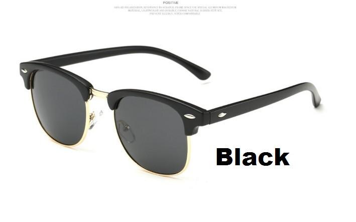 F3 Classic Half Metal Gepolariseerde Zonnebril Mannen Vrouwen Spiegel Zonnebril Mode Vrouwelijke Gafas EEN UV400: Black