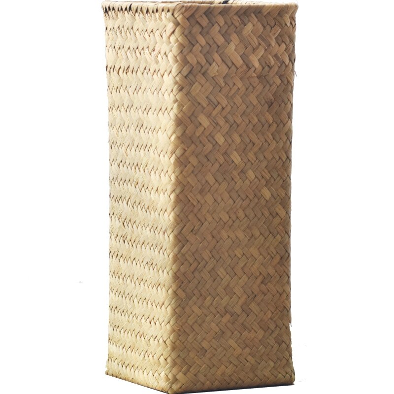 Hand Make Straw Simple Storage Basket Sundries Flower Storage Basket for Home Decor