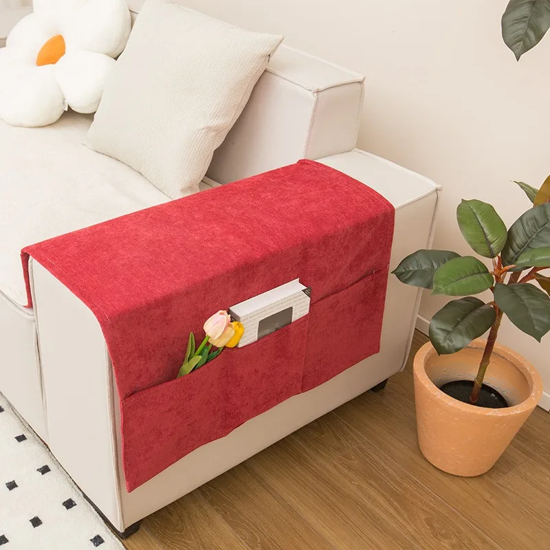 1PC Sofa Armrest Organizer Pouch Sofa Cover Side Pockets Storage Organizer Hanging Pouch Anti-slip Dustproof Sofa Armrest Gloves: AZURE / 80*120cm