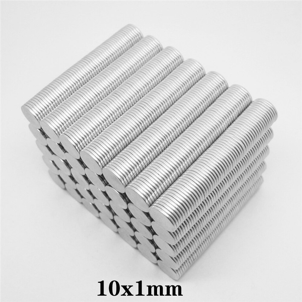 30 ~ 800Pcs 10X1 Mm Dunne Neodymium Magneet Sterke 10Mm X 1 Mm Permanente Magneet Disc 10X1 Mm Krachtige Magnetische Ronde Magneet 10*1 Mm