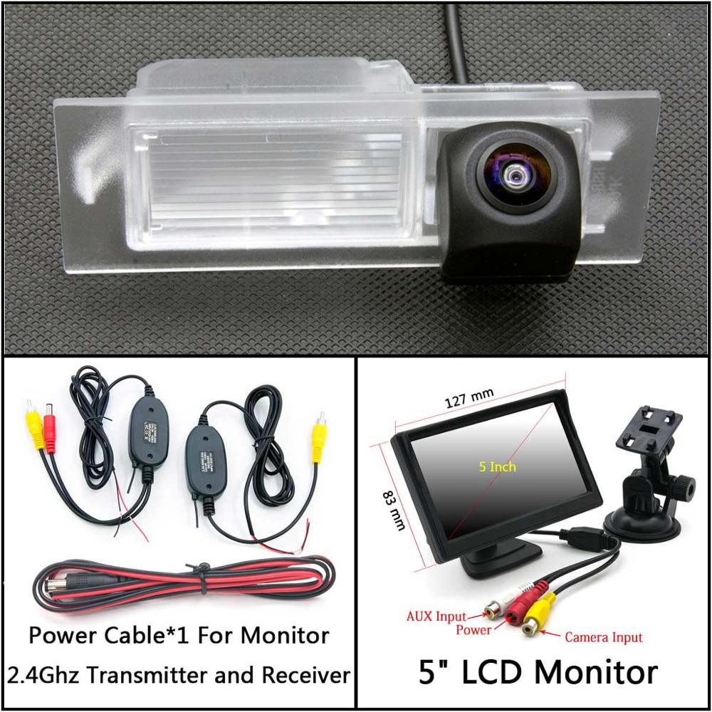 Cámara de visión trasera inversa HD de 175 grados para Fiat Tipo/Egea Monitor de aparcamiento visión nocturna impermeable: C Wireless 5inch LCD