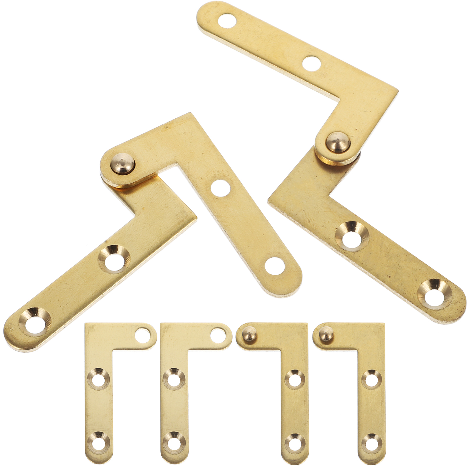 Bisagra de puerta pivotante para armarios de cocina, accesorio giratorio de 360 grados, secreto de cobre, 4 juegos