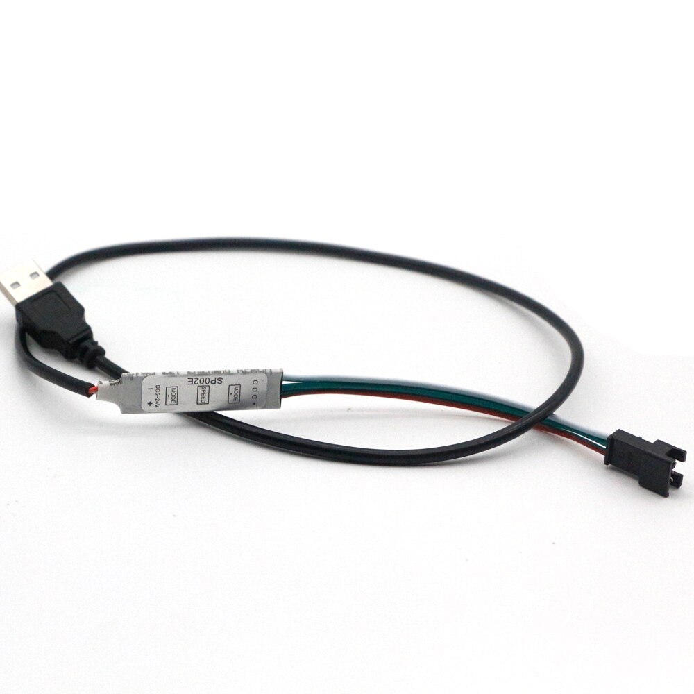 600px SP002E Mini 3Key Led Controller Usb Dc Sata Voor Rgb WS2812B UCS1903 SK6812 Adresseerbare Pixels Led Strip Verlichting DC5V-24V: With USB Interface