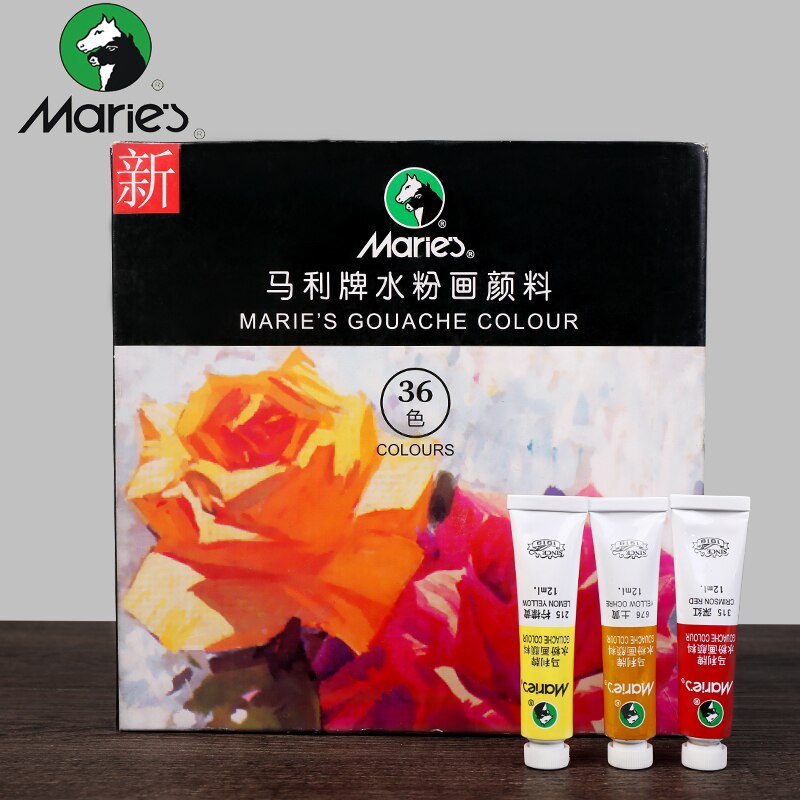 Gouache Painting Paint Set Transparent 12ML Gouache Pigment For Artist School Student