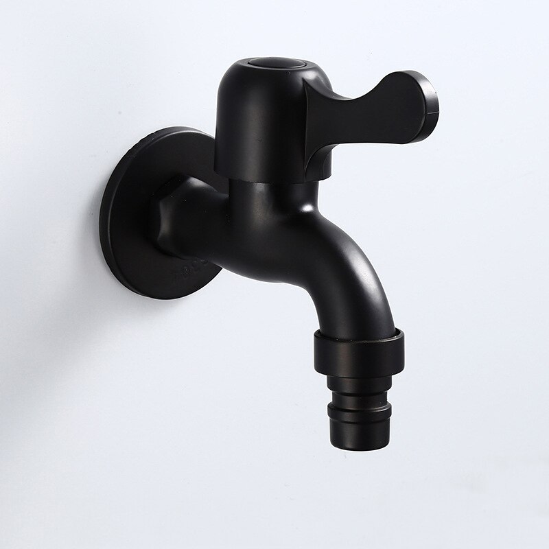 Wall Mount Bibcock Antique Black Brass Retro Small Tap Decorative Outdoor Garden Faucet Stainless Steel Washing Machine Mop Taps: 03