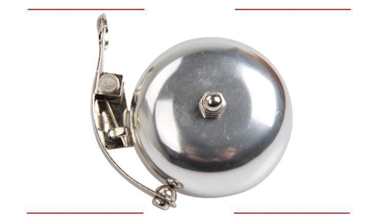 Bicycle Metal Bell Ring Loud Sound One Touch Classic Handlebar Cycling Bicycle Bell Ring Horn Alarm Accessory Cycle Push Bike: Silvery
