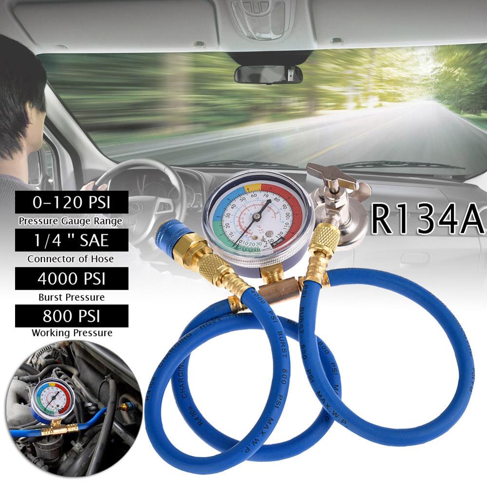 Car R134a Air Conditioner Fluoride Tube Quick Release Refrigerant Connector Cold Pressure Gauge Repair Tool