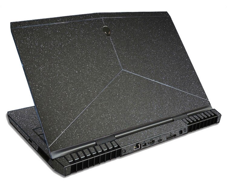Laptop Sticker Decal Skin Carbon fiber Cover Protector for Alienware M15 R1 15.6": Black Glitter
