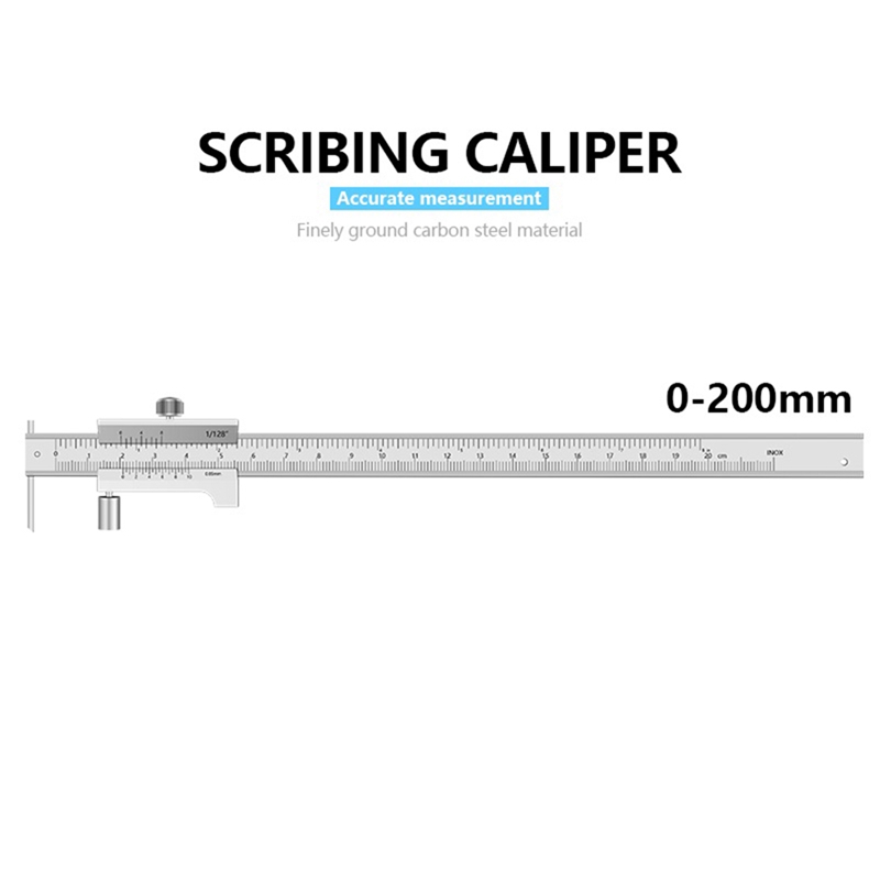 Caliper Marking Vernier Caliper 0-200Mm Stainless Steel Parallel Marking Vernier Caliper Marking Gauge Measuring Tool