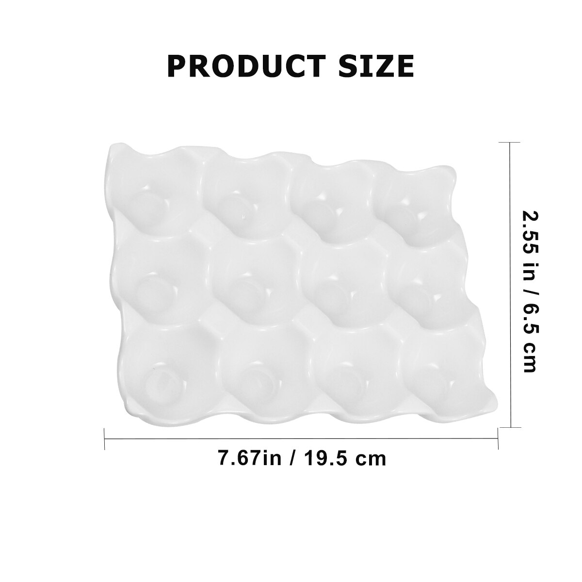 1pc 12 Grids Egg Holder Ceramic Egg Tray Egg Storage Container Egg Organizing Case: Default Title