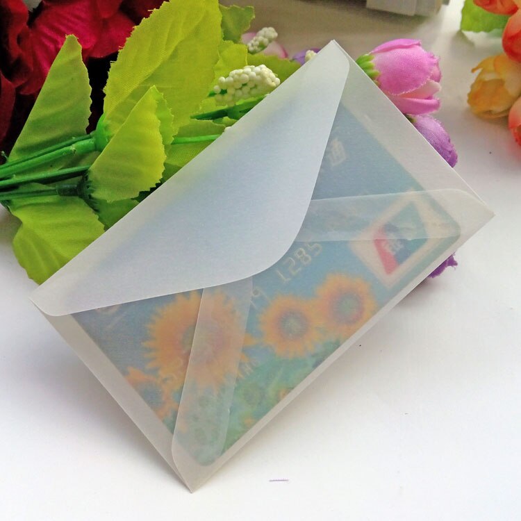 120gsm Parel envelop voor visitekaartje VIP lidkaart mini enveloppen: Translucent