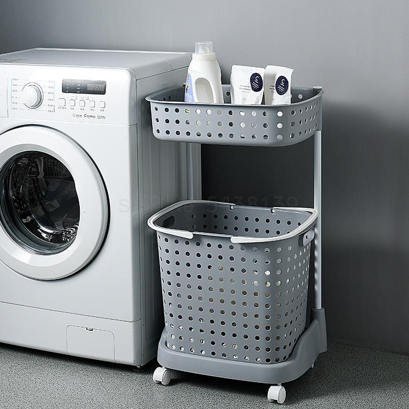Snavset hæmmer stor husholdning vasketøjskurv snavset tøj opbevaringskurv badeværelse badeværelse stativer plastikspand